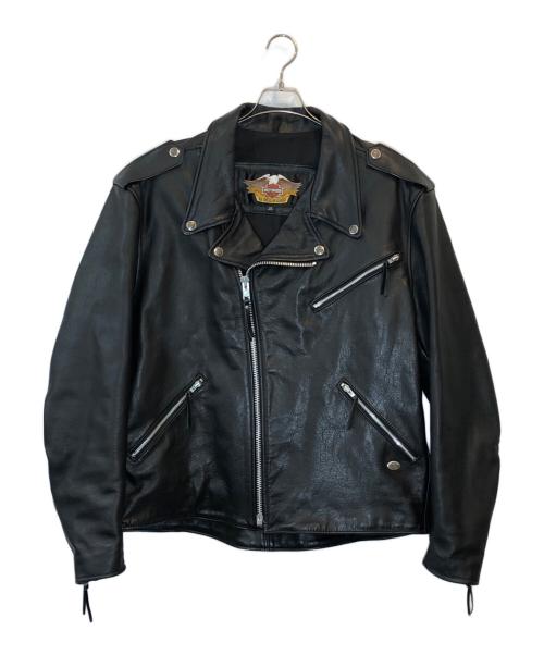 HARLEY-DAVIDSON（ハーレーダビッドソン）HARLEY-DAVIDSON (ハーレーダビッドソン) ライダースジャケット ブラック サイズ:XXLの古着・服飾アイテム