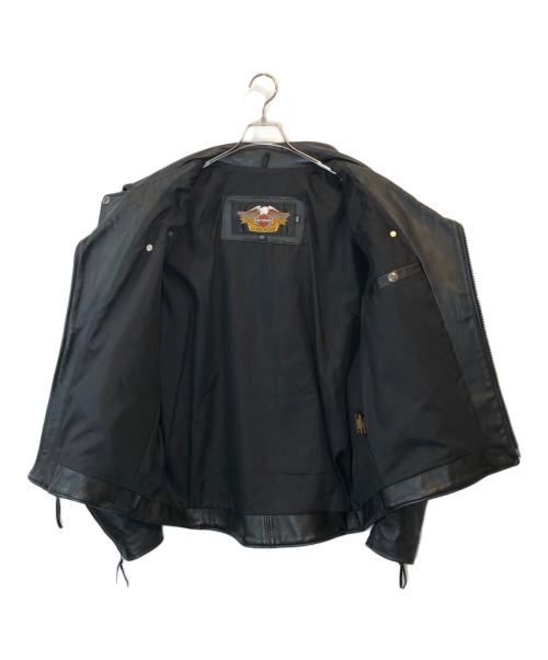 HARLEY-DAVIDSON（ハーレーダビッドソン）HARLEY-DAVIDSON (ハーレーダビッドソン) ライダースジャケット ブラック サイズ:XXLの古着・服飾アイテム