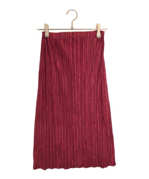 PLEATS PLEASE（プリーツプリーズ）PLEATS PLEASE (プリーツプリーズ) プリーツスカート レッド サイズ:SIZE 1の古着・服飾アイテム