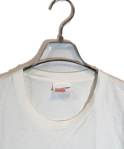 SUPREME（シュプリーム）SUPREME (シュプリーム) COMME des GARCONS SHIRT (コムデギャルソンシャツ) Tシャツ ホワイト サイズ:SIZE Lの古着・服飾アイテム