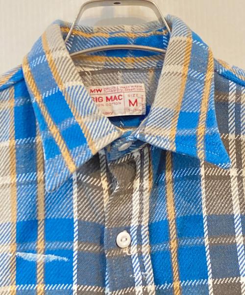 big mac（ビッグマック）big mac (ビッグマック) フランネルチェックシャツ ブルー サイズ:Mの古着・服飾アイテム