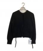 CLANE×SuzuHiroseクラネ×スズヒロセ）の古着「W FACE CENTER SLIT KNIT TOPS」｜ブラック