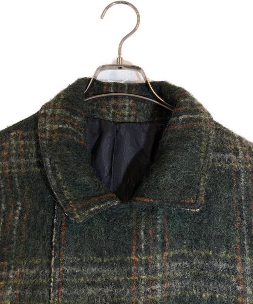 stussy（ステューシー）stussy (ステューシー) MOHAIR TRENCH COAT(モヘアトレンチコート） グリーン サイズ:Mの古着・服飾アイテム