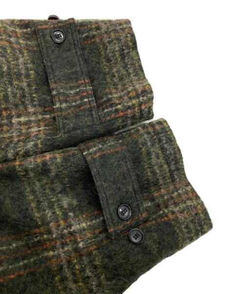 stussy（ステューシー）stussy (ステューシー) MOHAIR TRENCH COAT(モヘアトレンチコート） グリーン サイズ:Mの古着・服飾アイテム