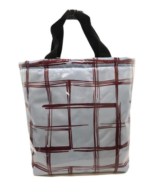 MARNI（マルニ）MARNI (マルニ) PVCチェックトート ブルーの古着・服飾アイテム