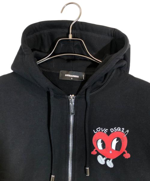 DSQUARED2（ディースクエアード）DSQUARED2 (ディースクエアード) Cool Fit Zip Hoody ブラック サイズ:SIZE Sの古着・服飾アイテム
