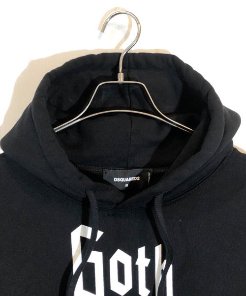 DSQUARED2（ディースクエアード）DSQUARED2 (ディースクエアード) GOTH SURFER HOODIE ブラック サイズ:SIZE Mの古着・服飾アイテム