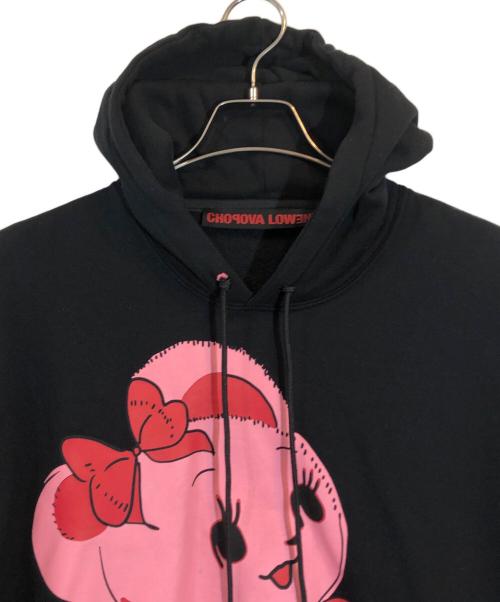 CHOPOVA LOWENA（チョポヴァ・ロウェナ）chopova lowena (チョポヴァ・ロウェナ) プリントルオーバーパーカー ブラック サイズ:XLの古着・服飾アイテム