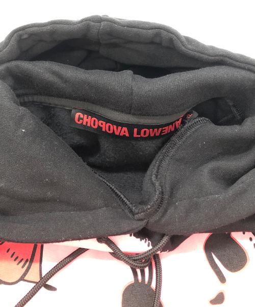 CHOPOVA LOWENA（チョポヴァ・ロウェナ）chopova lowena (チョポヴァ・ロウェナ) プリントルオーバーパーカー ブラック サイズ:XLの古着・服飾アイテム