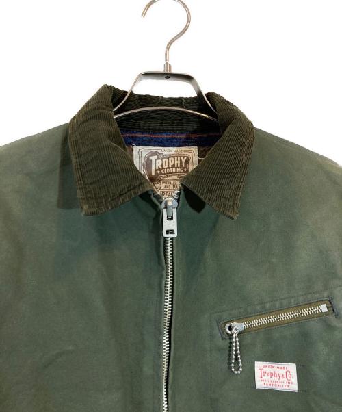 Trophy Clothing（トロフィークロージング）Trophy Clothing (トロフィークロージング) GREASE MONKEY JACKET カーキ サイズ:38の古着・服飾アイテム