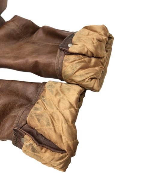 HARLEY-DAVIDSON（ハーレーダビッドソン）HARLEY-DAVIDSON (ハーレーダビッドソン) 襟ボア ボンバージャケット ブラウン サイズ:Mの古着・服飾アイテム