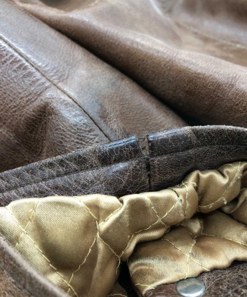 HARLEY-DAVIDSON（ハーレーダビッドソン）HARLEY-DAVIDSON (ハーレーダビッドソン) 襟ボア ボンバージャケット ブラウン サイズ:Mの古着・服飾アイテム