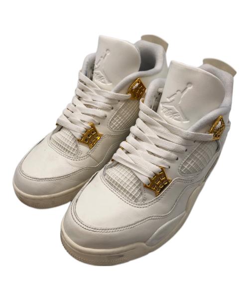 NIKE（ナイキ）NIKE (ナイキ) エアジョーダン4 レトロ ホワイト アンド ゴールド サイズ:SIZE US 9.5の古着・服飾アイテム