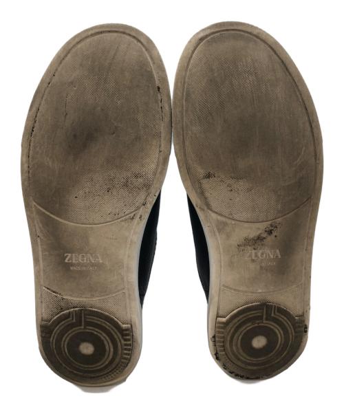 ZEGNA（ゼニア）ZEGNA (ゼニア) レザースニーカー ネイビー サイズ:SIZE 8の古着・服飾アイテム