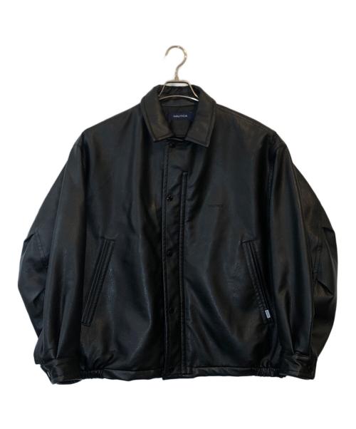 NAUTICA（ノーティカ）NAUTICA (ノーティカ) フェイクレザーブルゾン ブラック サイズ:Mの古着・服飾アイテム
