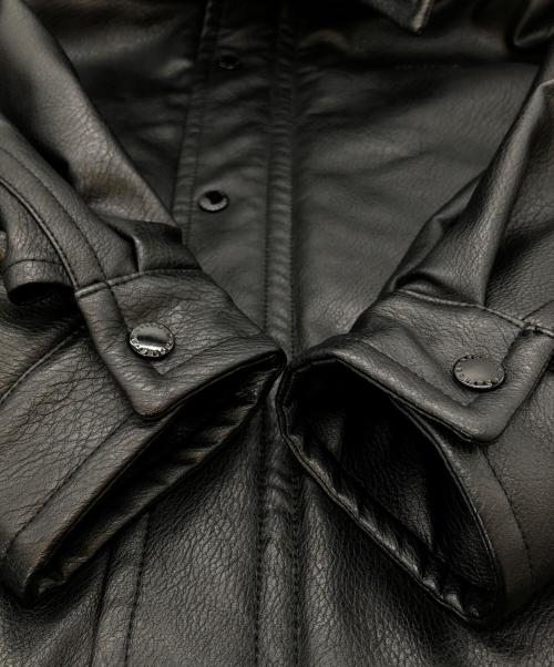 NAUTICA（ノーティカ）NAUTICA (ノーティカ) フェイクレザーブルゾン ブラック サイズ:Mの古着・服飾アイテム