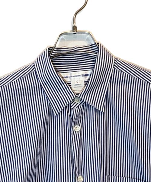 COMME des GARCONS SHIRT（コムデギャルソンシャツ）COMME des GARCONS SHIRT (コムデギャルソンシャツ) FOREVER オーバーサイズストライプシャツ ブルー サイズ:Sの古着・服飾アイテム