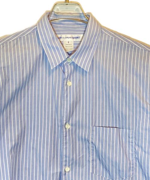 COMME des GARCONS SHIRT（コムデギャルソンシャツ）COMME des GARCONS SHIRT (コムデギャルソンシャツ) FOREVER ストライプシャツ ブルー サイズ:Mの古着・服飾アイテム