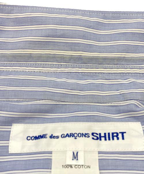 COMME des GARCONS SHIRT（コムデギャルソンシャツ）COMME des GARCONS SHIRT (コムデギャルソンシャツ) FOREVER ストライプシャツ ブルー サイズ:Mの古着・服飾アイテム