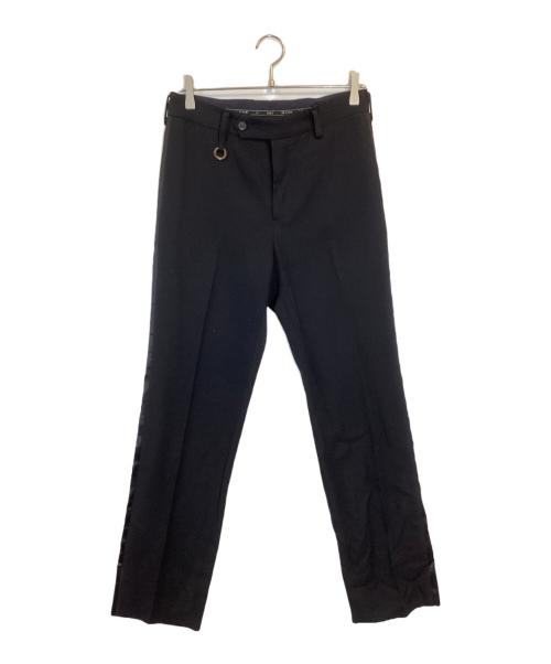 SOSHIOTSUKI（ソウシ オオツキ）SOSHIOTSUKI (ソウシ オオツキ) サイドストライプスリムパンツ ブラック サイズ:44の古着・服飾アイテム