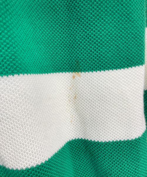 GUCCI（グッチ）GUCCI (グッチ) Striped cotton V-neck cardigan グリーン サイズ:Lの古着・服飾アイテム