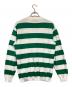 GUCCI (グッチ) Striped cotton V-neck cardigan グリーン サイズ:L：18000円