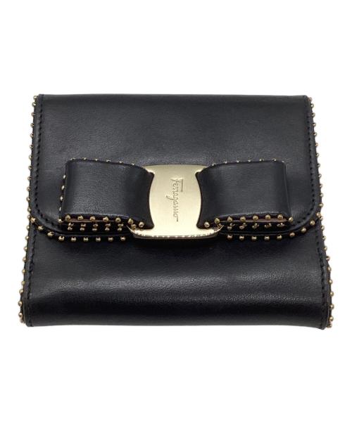 Salvatore Ferragamo（サルヴァトーレ フェラガモ）Salvatore Ferragamo (サルヴァトーレ フェラガモ) 3つ折り財布 ブラックの古着・服飾アイテム