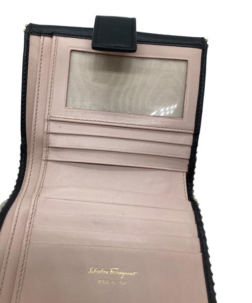 Salvatore Ferragamo（サルヴァトーレ フェラガモ）Salvatore Ferragamo (サルヴァトーレ フェラガモ) 3つ折り財布 ブラックの古着・服飾アイテム