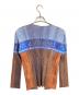 PLEATS PLEASE (プリーツプリーズ) プリーツカーディガン ブルー×ブラウン サイズ:SIZE 3：22000円