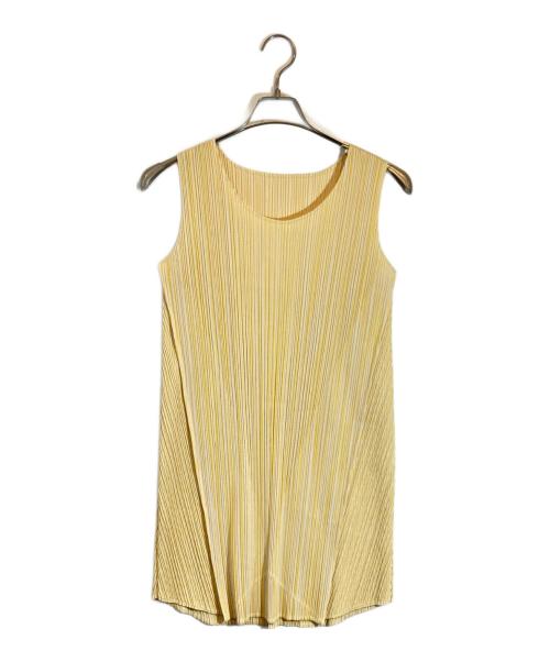 PLEATS PLEASE（プリーツプリーズ）PLEATS PLEASE (プリーツプリーズ) プリーツワンピース イエロー サイズ:SIZE 4の古着・服飾アイテム