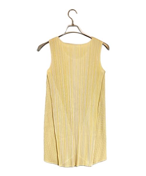 PLEATS PLEASE（プリーツプリーズ）PLEATS PLEASE (プリーツプリーズ) プリーツワンピース イエロー サイズ:SIZE 4の古着・服飾アイテム