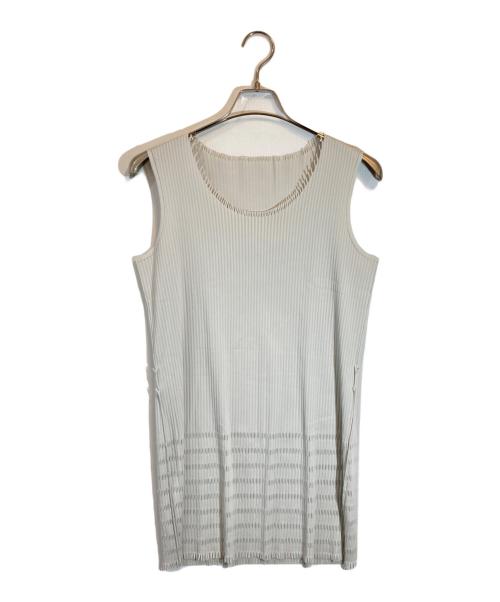 PLEATS PLEASE（プリーツプリーズ）PLEATS PLEASE (プリーツプリーズ) プリーツワンピース グレー サイズ:3の古着・服飾アイテム