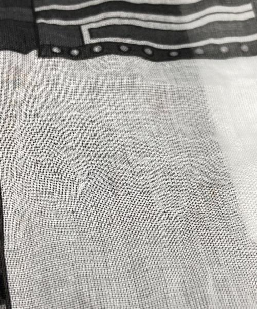 HERMES（エルメス）HERMES (エルメス) コットン ノースリーブワンピース ブラック×ホワイト サイズ:40の古着・服飾アイテム