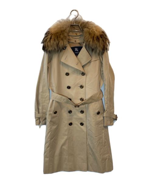 Burberry's（バーバリー）Burberry's (バーバリーズ) ファー付裏ノバチェックコート ベージュ サイズ:36の古着・服飾アイテム