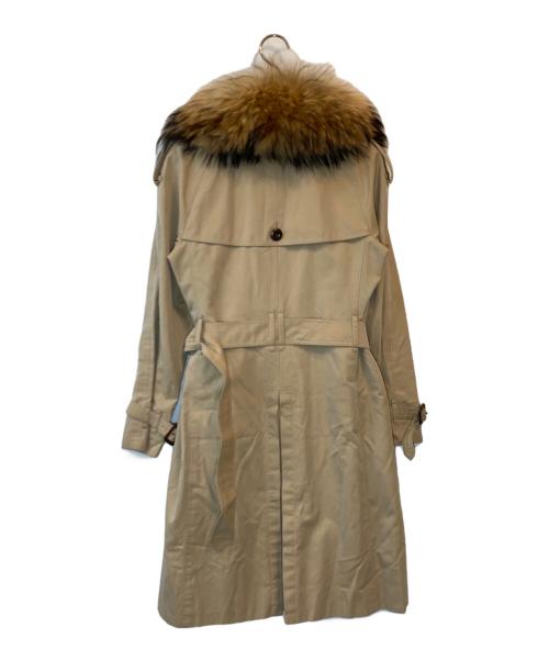 Burberry's（バーバリー）Burberry's (バーバリーズ) ファー付裏ノバチェックコート ベージュ サイズ:36の古着・服飾アイテム
