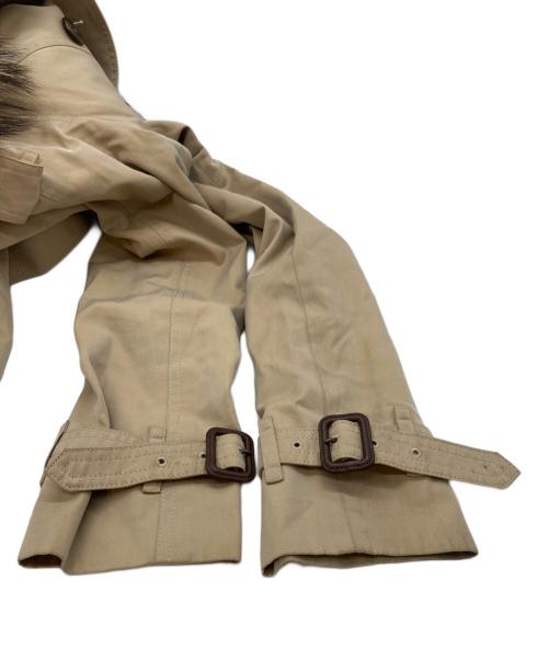 Burberry's（バーバリー）Burberry's (バーバリーズ) ファー付裏ノバチェックコート ベージュ サイズ:36の古着・服飾アイテム