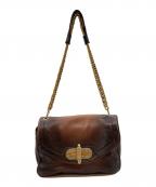 BALLYバリー）の古着「チェーンショルダーバッグ」｜ブラウン