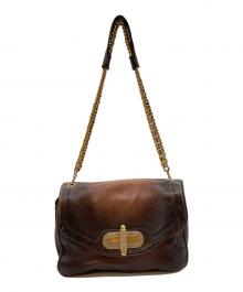 BALLY（バリー）の古着「チェーンショルダーバッグ」｜ブラウン