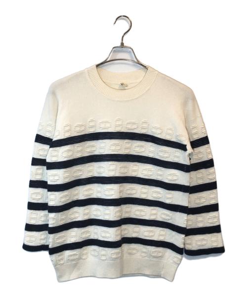 HERMES（エルメス）HERMES (エルメス) カシミヤコットンニット ホワイト サイズ:34の古着・服飾アイテム