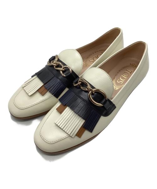 TOD'S（トッズ）TOD'S (トッズ) ビットローファー ホワイト サイズ:SIZE 36 1/2の古着・服飾アイテム
