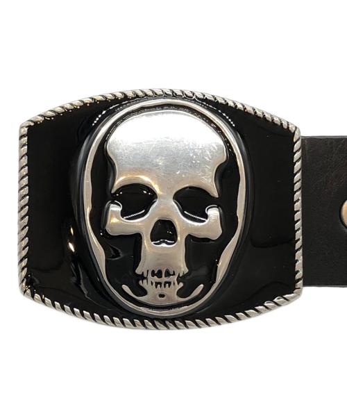 lucien pellat-finet（ルシアン・ペラフィネ）lucien pellat-finet (ルシアン・ペラフィネ) スカルバックルベルト ブラックの古着・服飾アイテム