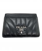 PRADAプラダ）の古着「NAPPA IMPUNTURE ナッパ インプントゥーレ カードホルダー」｜ブラック