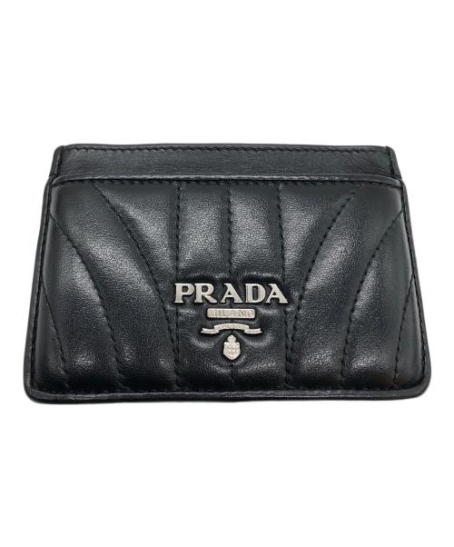 PRADA（プラダ）PRADA (プラダ) NAPPA IMPUNTURE ナッパ インプントゥーレ カードホルダー ブラック サイズ:下記参照の古着・服飾アイテム