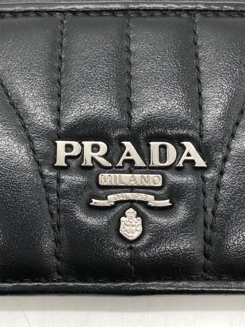 PRADA（プラダ）PRADA (プラダ) NAPPA IMPUNTURE ナッパ インプントゥーレ カードホルダー ブラック サイズ:下記参照の古着・服飾アイテム