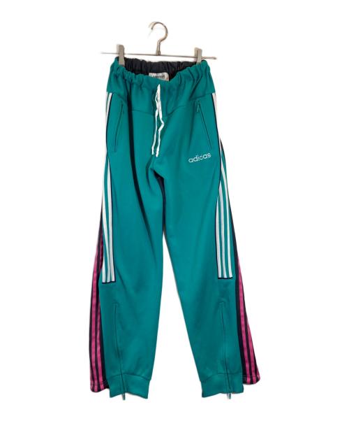 DISCOVERED（ディスカバード）DISCOVERED (ディスカバード) 再構築トラックパンツ グリーン×ブラック サイズ:ウエスト66cmの古着・服飾アイテム