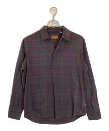 colony clothing×Tatsuya Nakamura 10th Anniversary（コロニークロージング）の古着「プールサイドシャツ ダークマドラスチェック」｜パープル