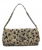 MIU MIUミュウミュウ）の古着「パイソンチェーンショルダーバッグ」｜ベージュ