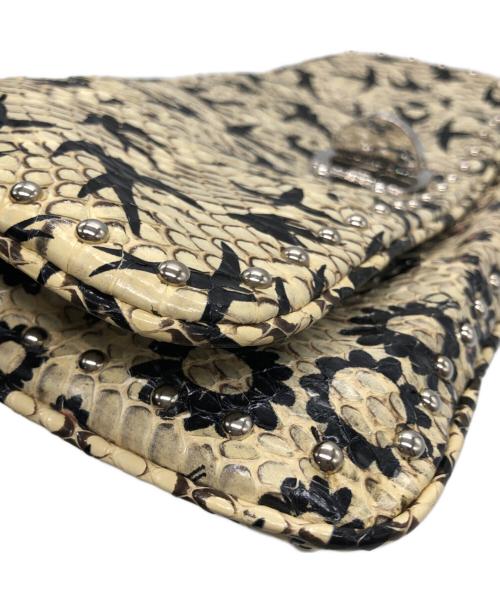 MIU MIU（ミュウミュウ）MIU MIU (ミュウミュウ) パイソンチェーンショルダーバッグ ベージュ サイズ:下記参照の古着・服飾アイテム