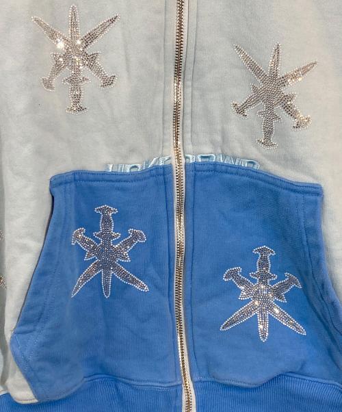 Unknown london（アンノウンロンドン）Unknown london (アンノウンロンドン) ジップパーカー ブルー サイズ:SIZE XLの古着・服飾アイテム