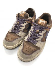 A BATHING APE（ア ベイシング エイプ）の古着「ローカットスニーカー」｜ブラウン